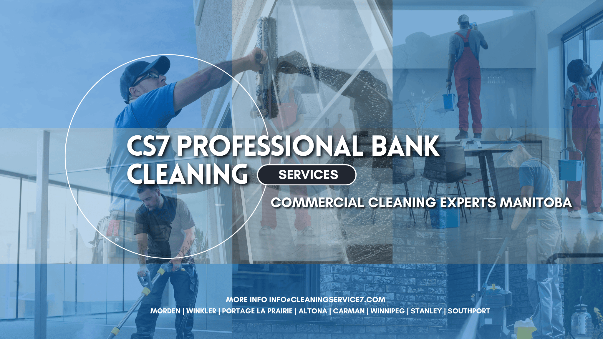 Professional bank cleaning in Manitoba showcasing cleaning experts providing commercial cleaning and floor maintenance.