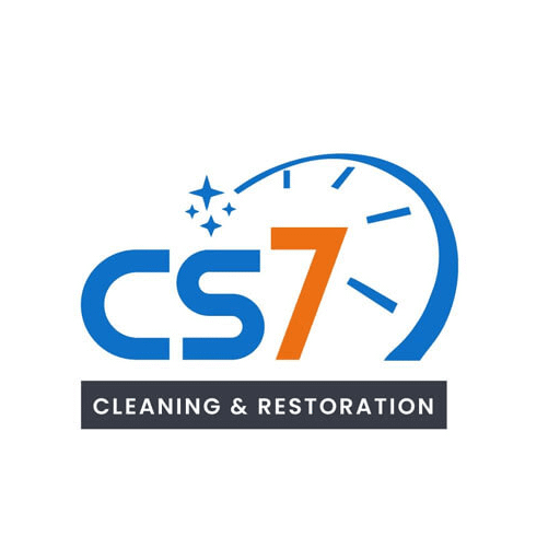 Why Post Renovation Cleaning Is Essential in Brandon Homes & Offices 2 CS7 Cleaning & Restoration logo with bold blue text and orange CS7 number beside a clock-like icon and spark accents.