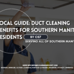 Local Guide: Duct Cleaning Benefits for Southern Manitoba Residents 6 Local Guide: Duct Cleaning Benefits for Southern Manitoba Residents with white, purple and red lettering over a modern office cleaning banner design.