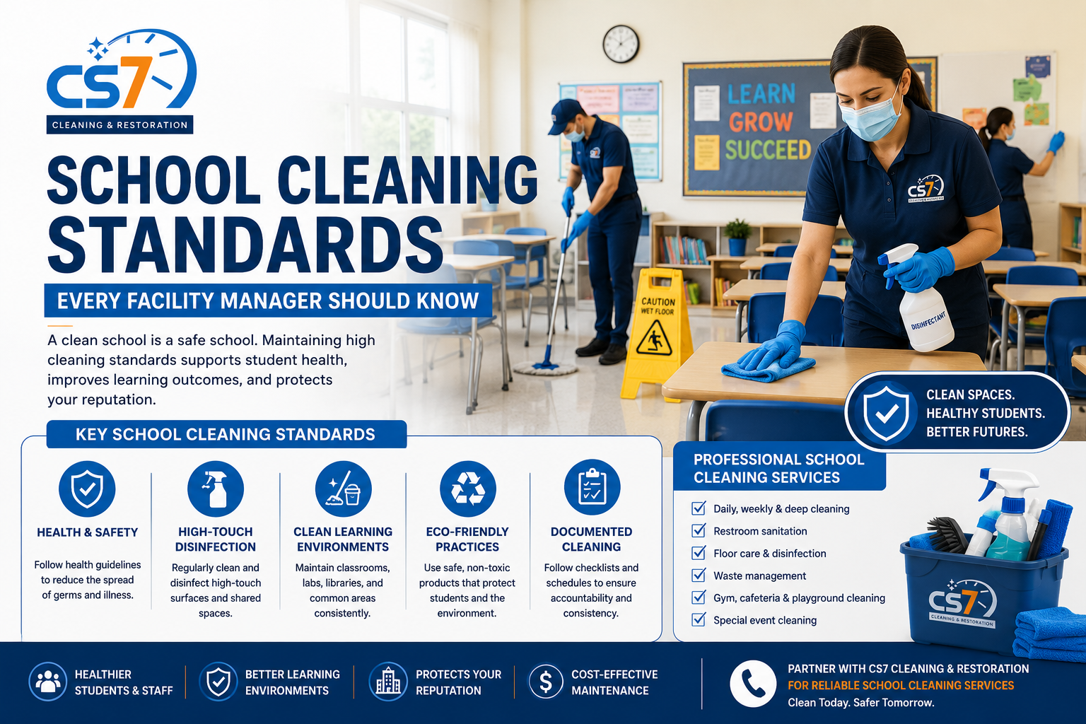School Cleaning Standards Every Facility Manager Should Know
